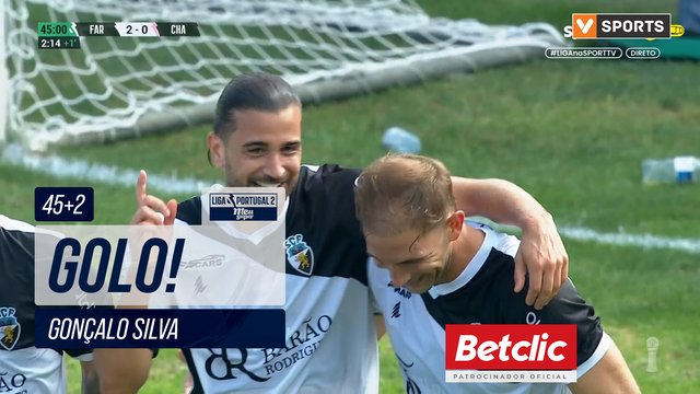 GOLO! SC Farense, Gonçalo Silva aos 45'+2', SC Farense 2-0 GD Chaves