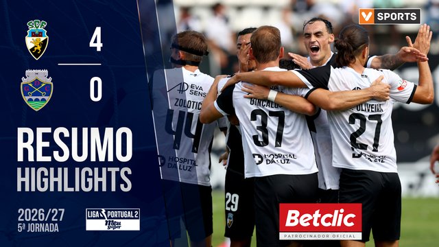 Liga Portugal MEU SUPER (5ª Jornada): Resumo SC Farense 4-0 GD Chaves
