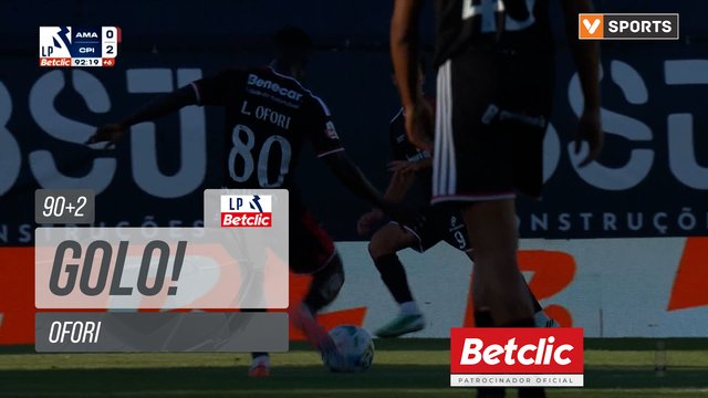 Golo de Lawrence Ofori aos 90’+2 — Estrela Amadora 0-2 Casa Pia AC