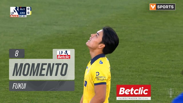 Lance de Fukui aos 8′ — Alverca 0-1 Arouca