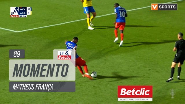 Lance de Matheus França aos 89′ — Alverca 0-1 Arouca