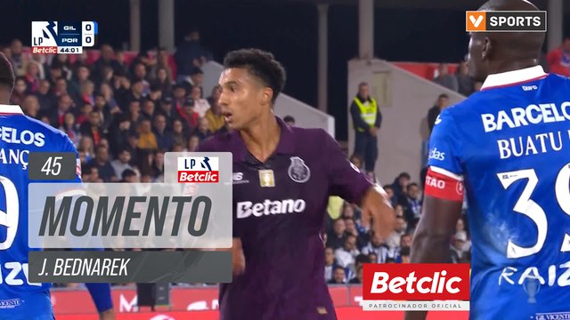 Lance de J. Bednarek aos 45′ — Gil Vicente 0-1 Porto