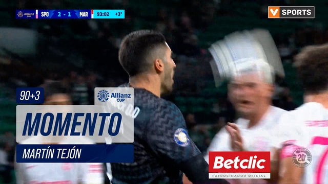 Lance de Martín Tejón aos 90’+3 — Sporting CP 2-1 Marítimo