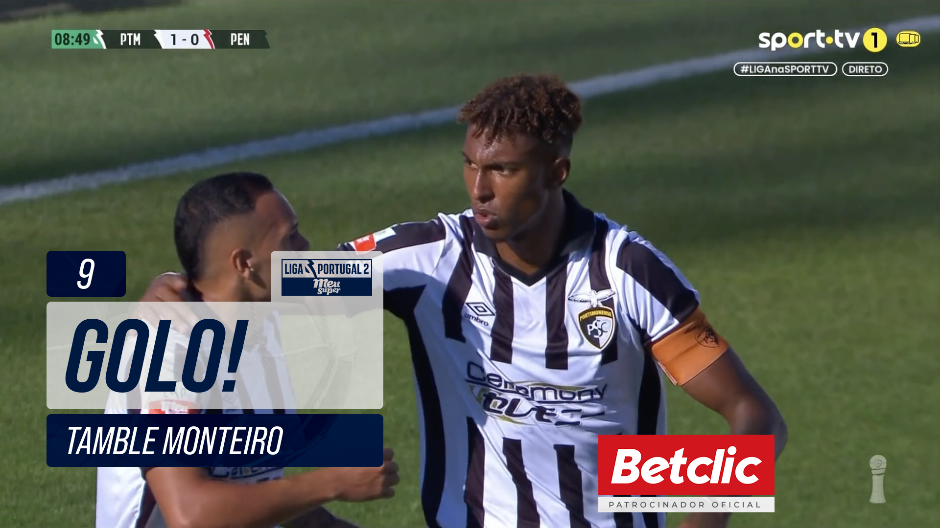 GOLO! Portimonense, Tamble Monteiro aos 9', Portimonense 1-0 Penafiel