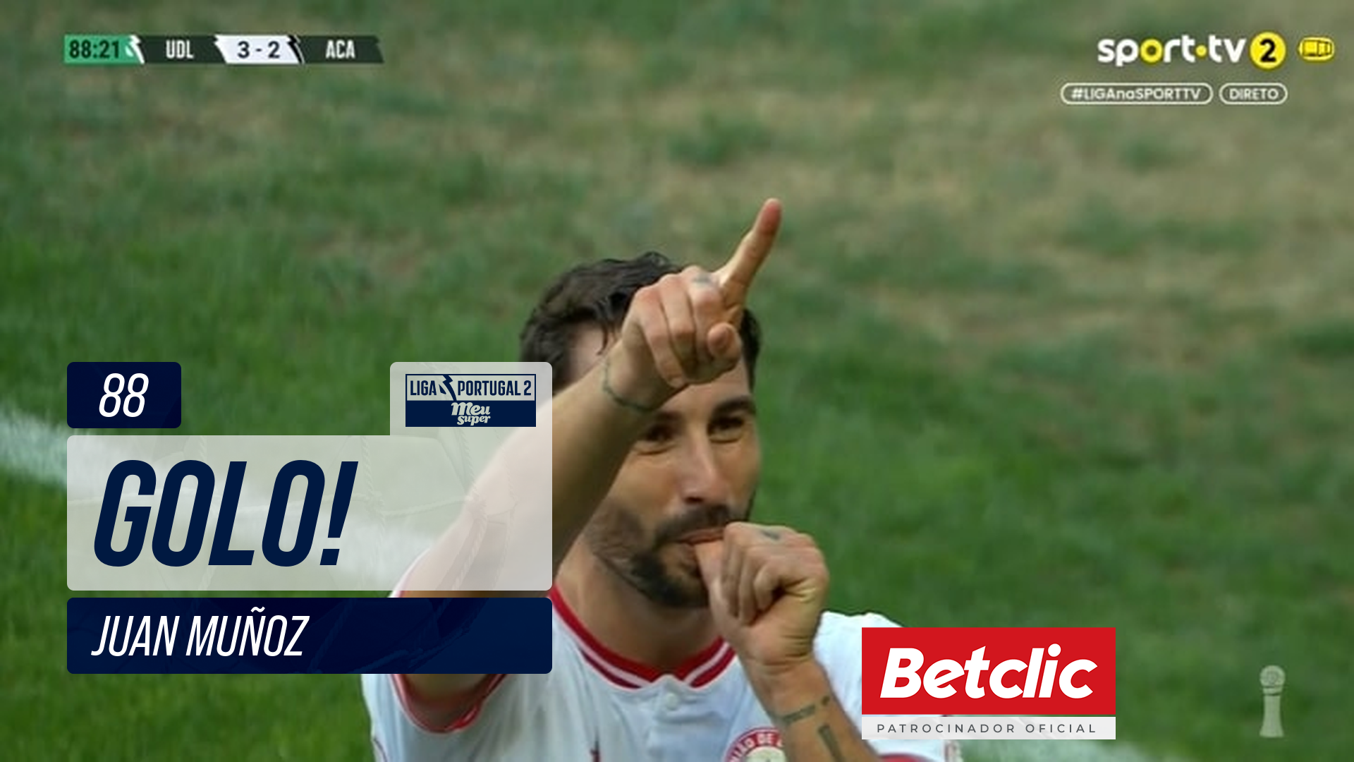 GOLO! U. Leiria, Juan Muñoz aos 88', U. Leiria 3-2 Académico