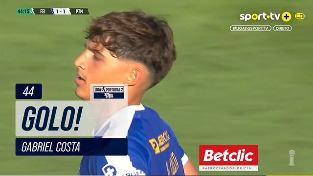 GOLO! Feirense, Gabriel Costa aos 44', Feirense 1-1 Portimonense