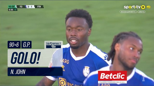 GOLO! Feirense, N. John aos 90'+6', Feirense 3-1 Portimonense
