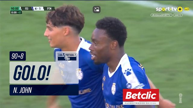 GOLO! Feirense, N. John aos 90'+8', Feirense 4-1 Portimonense