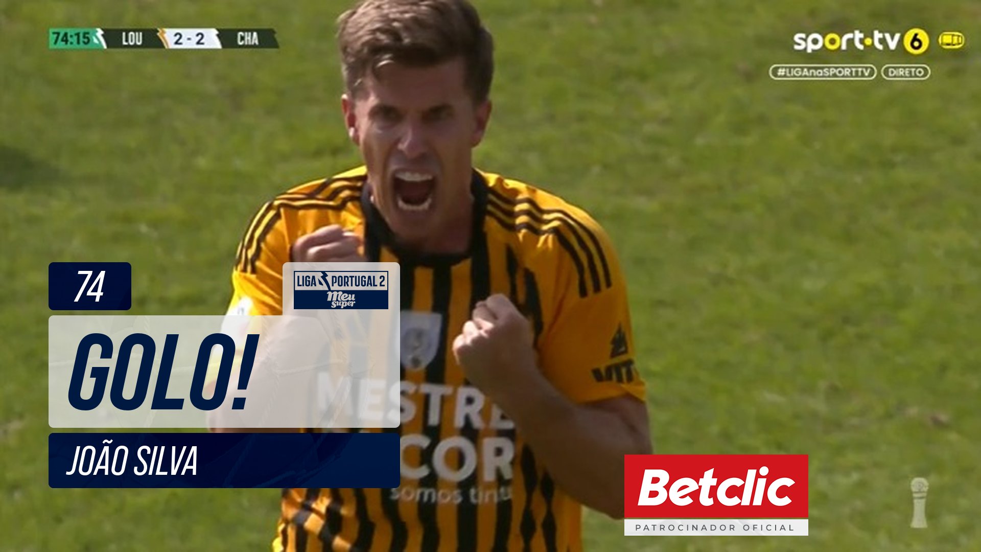 GOLO! Lourosa FC, João Silva aos 74', Lourosa FC 2-2 Chaves
