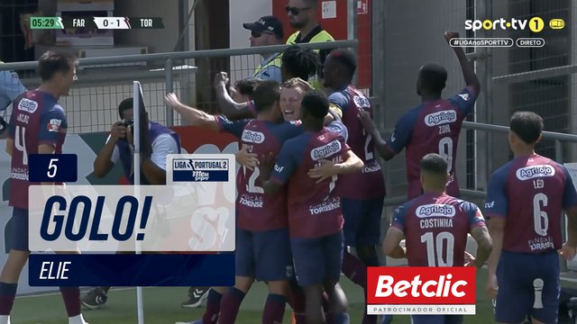 GOLO! Torreense, Elie aos 5', Farense 0-1 Torreense