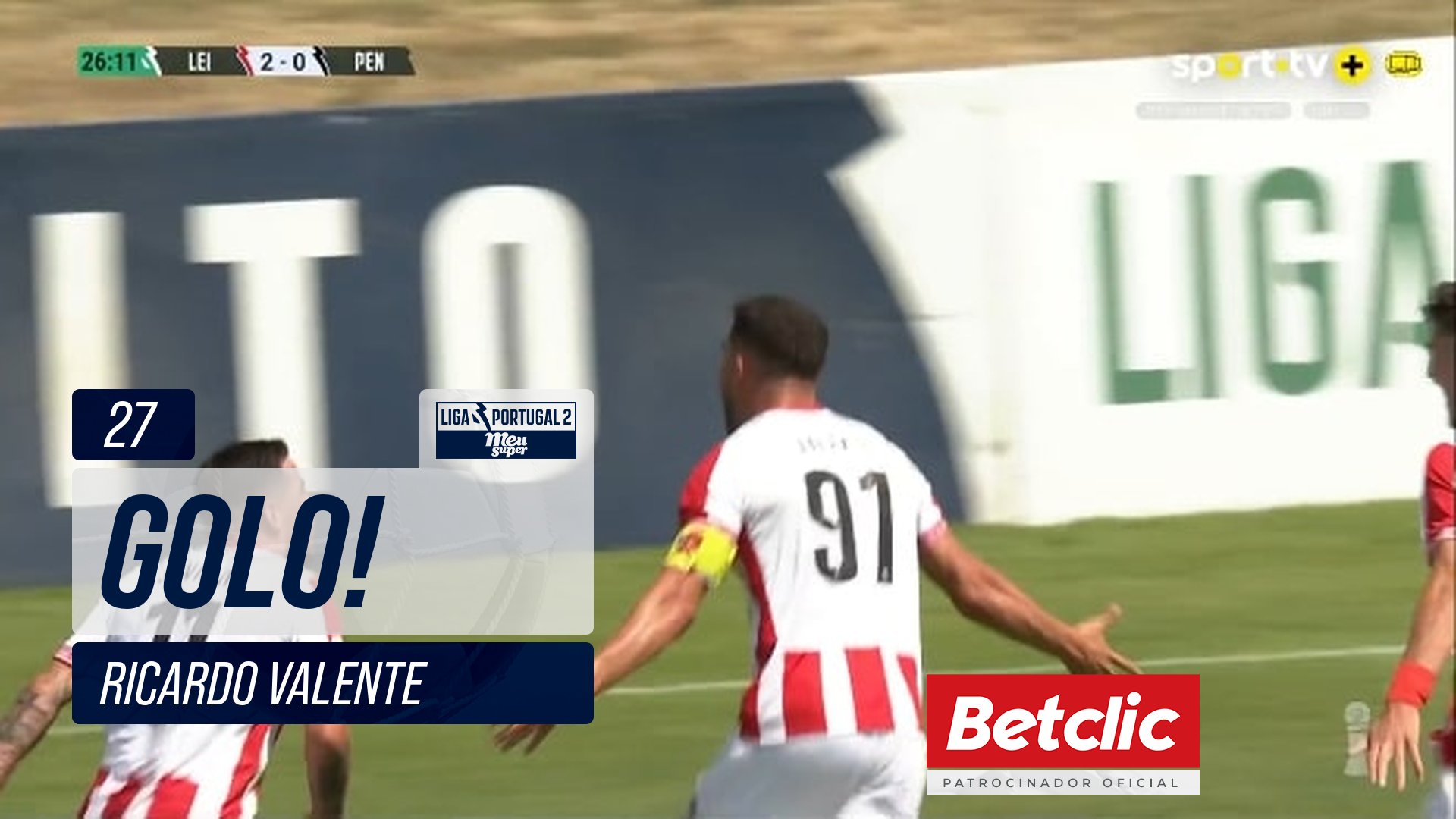 GOLO! Leixões, Ricardo Valente aos 27', Leixões 2-0 Penafiel