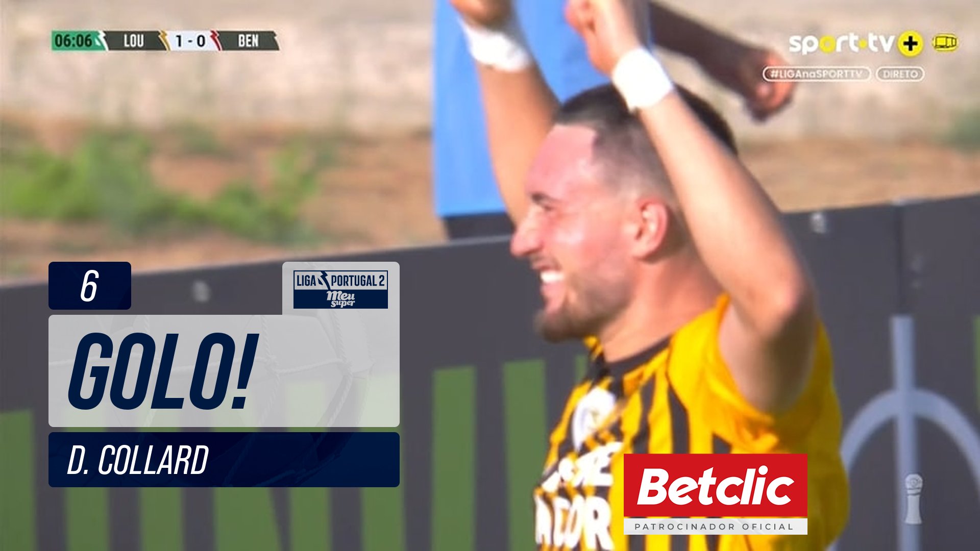 GOLO! Lourosa FC, D. Collard aos 6', Lourosa FC 1-0 Benfica B