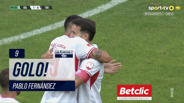 GOLO! U. Leiria, Pablo Fernández aos 9', U. Leiria 1-0 Torreense
