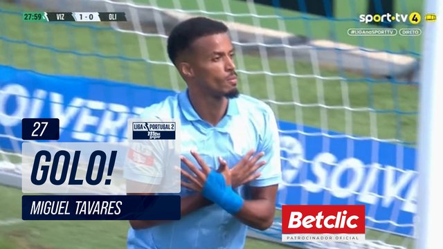 GOLO! Vizela, Miguel Tavares aos 27', Vizela 1-0 Oliveirense