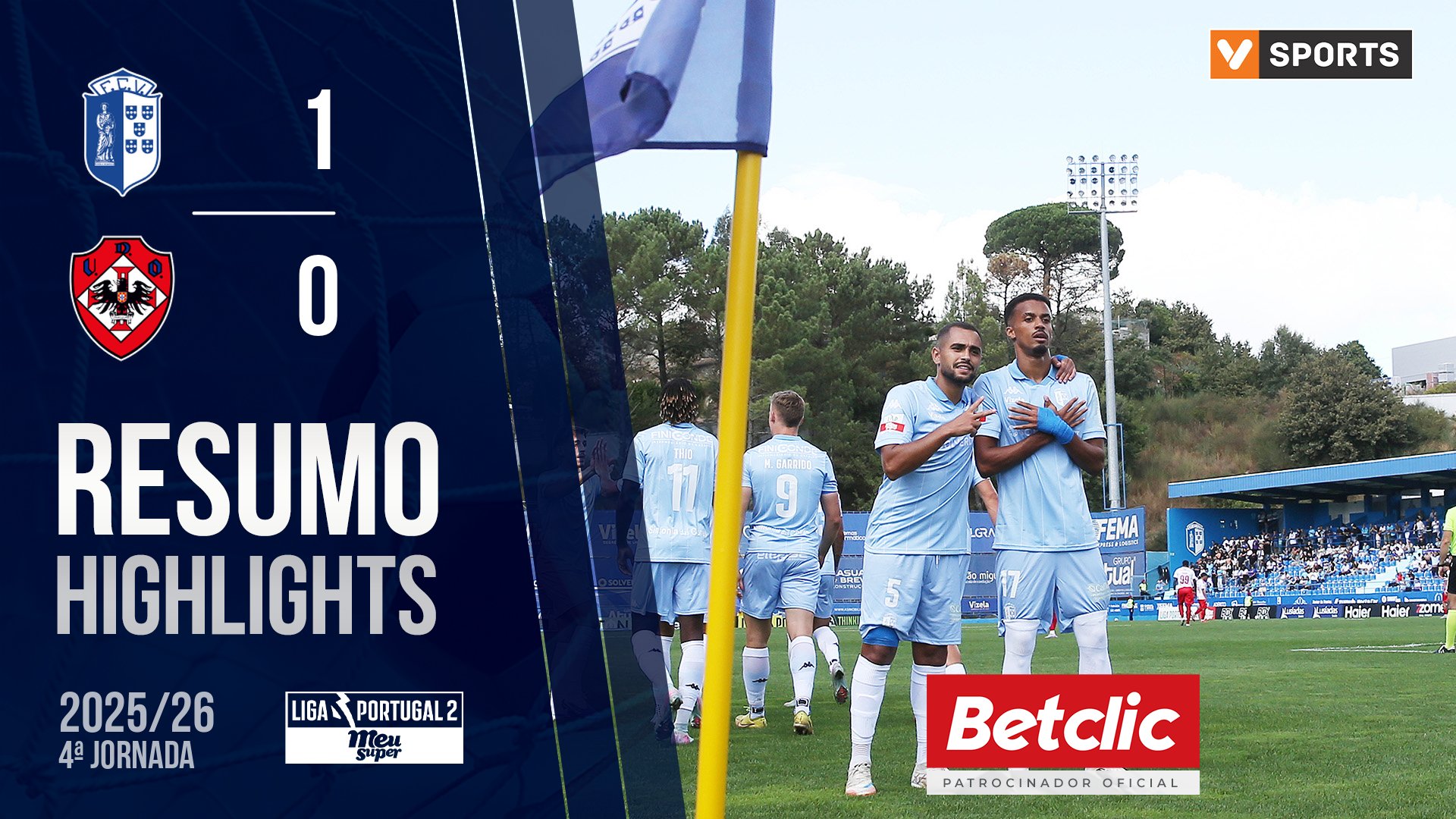 Liga Meu Super (4ª Jornada): Resumo Vizela 1-0 Oliveirense