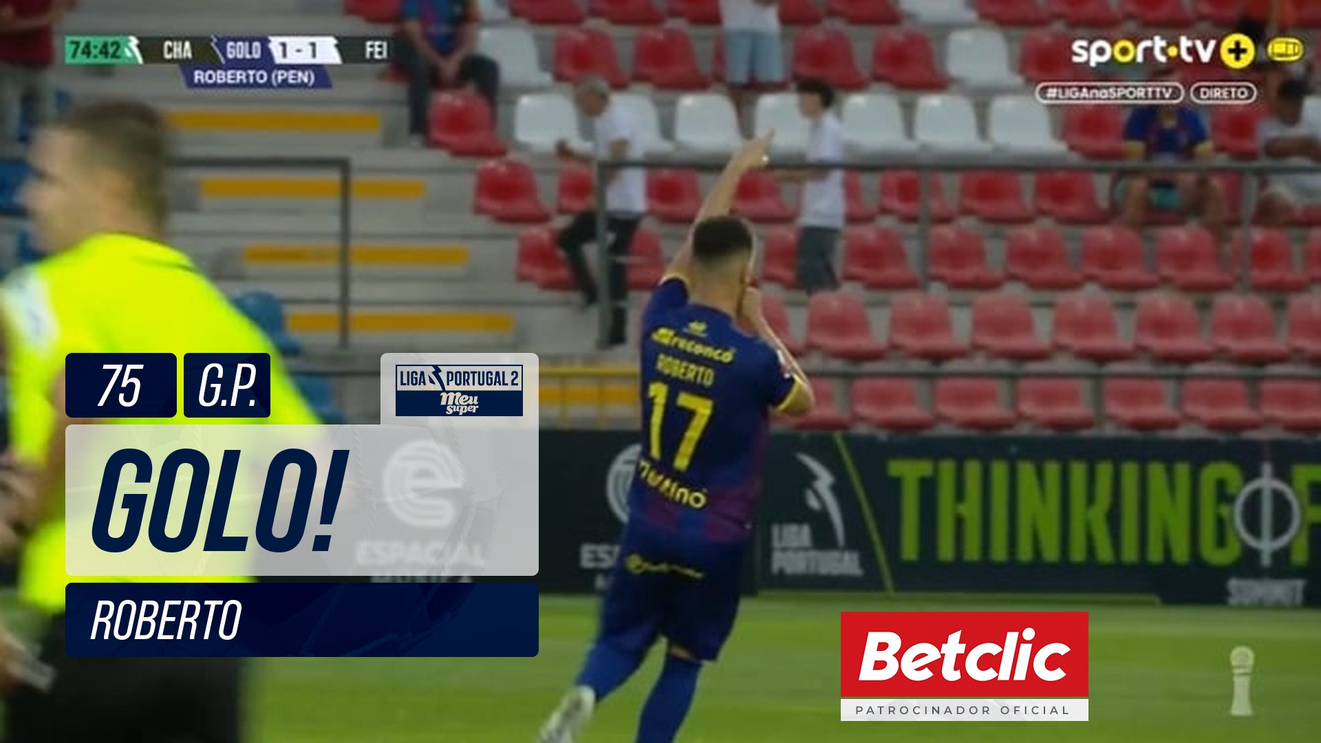 GOLO! Chaves, Roberto aos 75', Chaves 1-1 Feirense