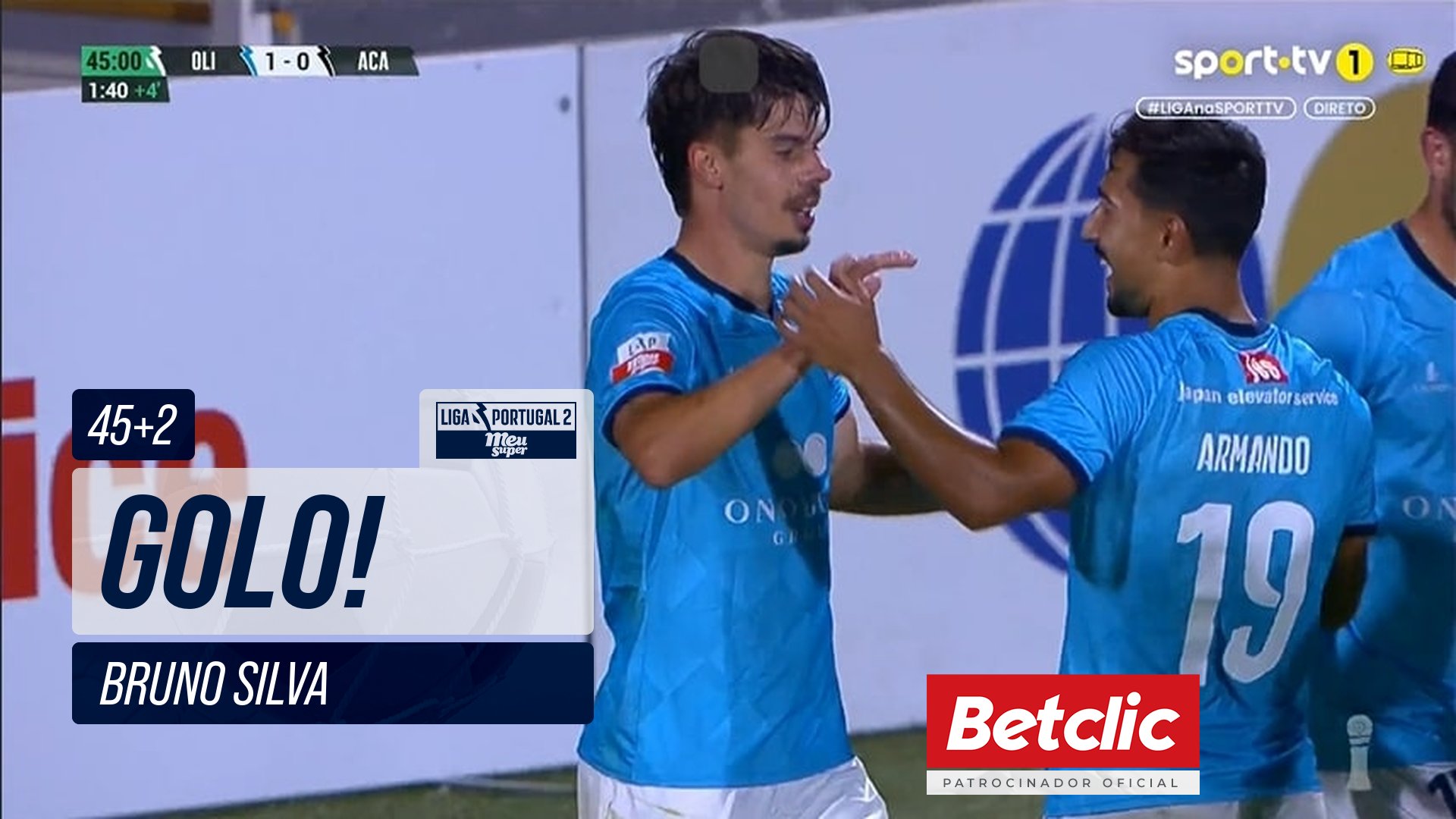 GOLO! Oliveirense, Bruno Silva aos 45'+2', Oliveirense 1-0 Académico