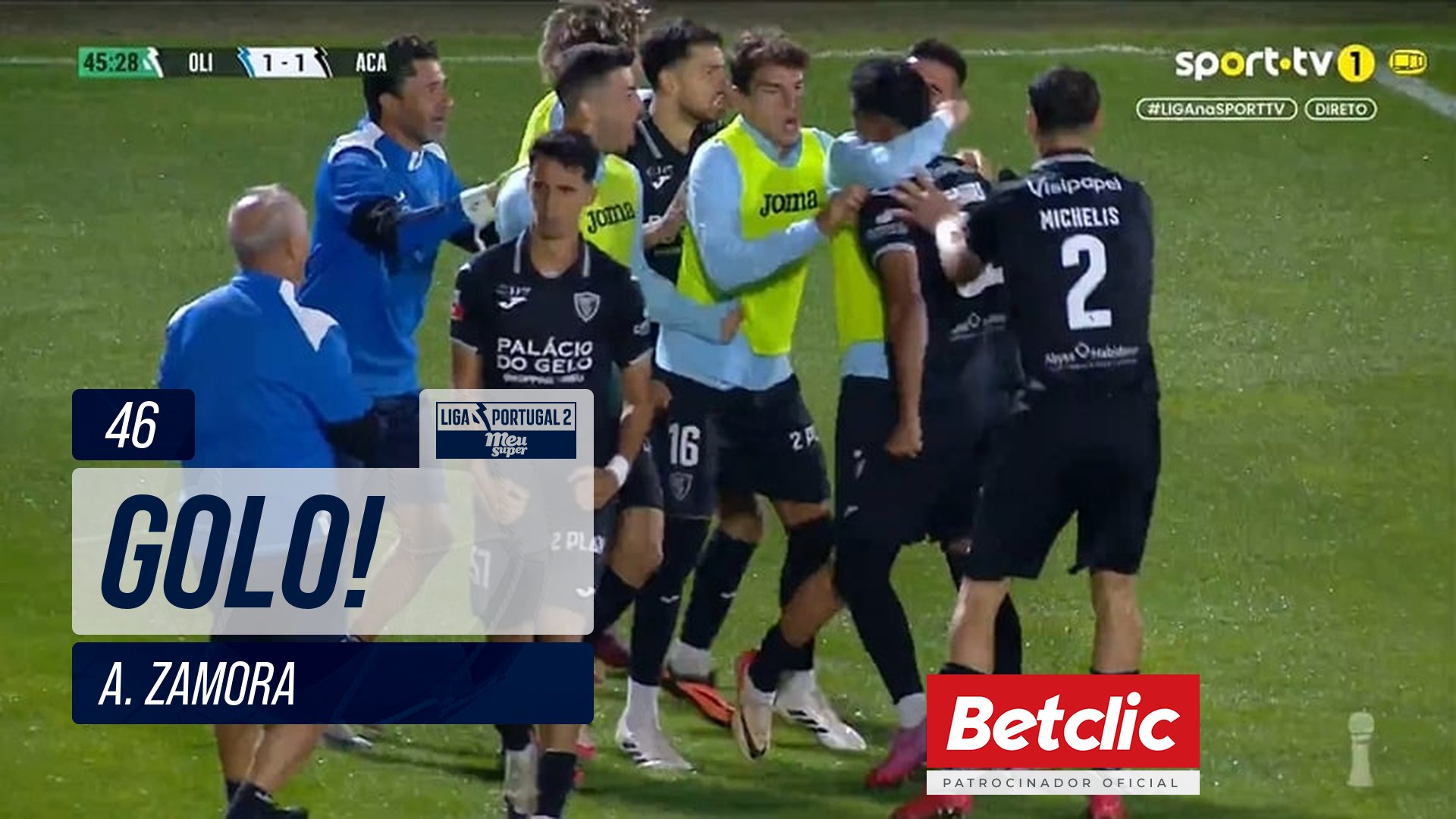 GOLO! Académico, A. Zamora aos 46', Oliveirense 1-1 Académico
