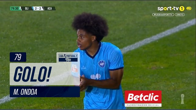GOLO! Oliveirense, M. Ondoa aos 79', Oliveirense 2-2 Académico