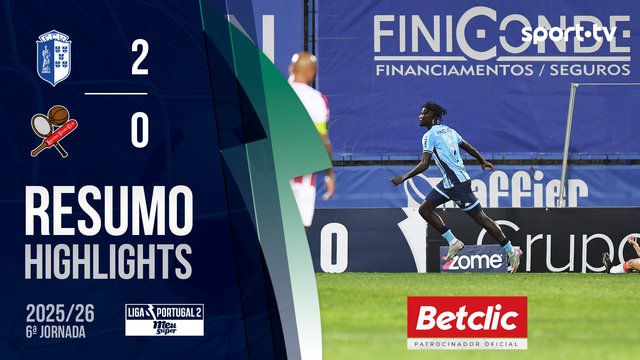 Liga Meu Super (6ª Jornada): Resumo Vizela 2-0 Leixões