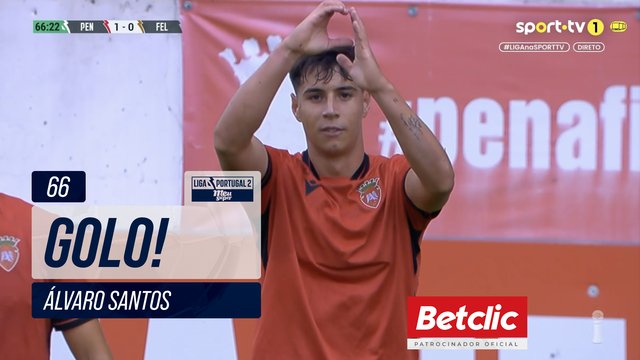 GOLO! Penafiel, Álvaro Santos aos 66', Penafiel 1-0 Felgueiras