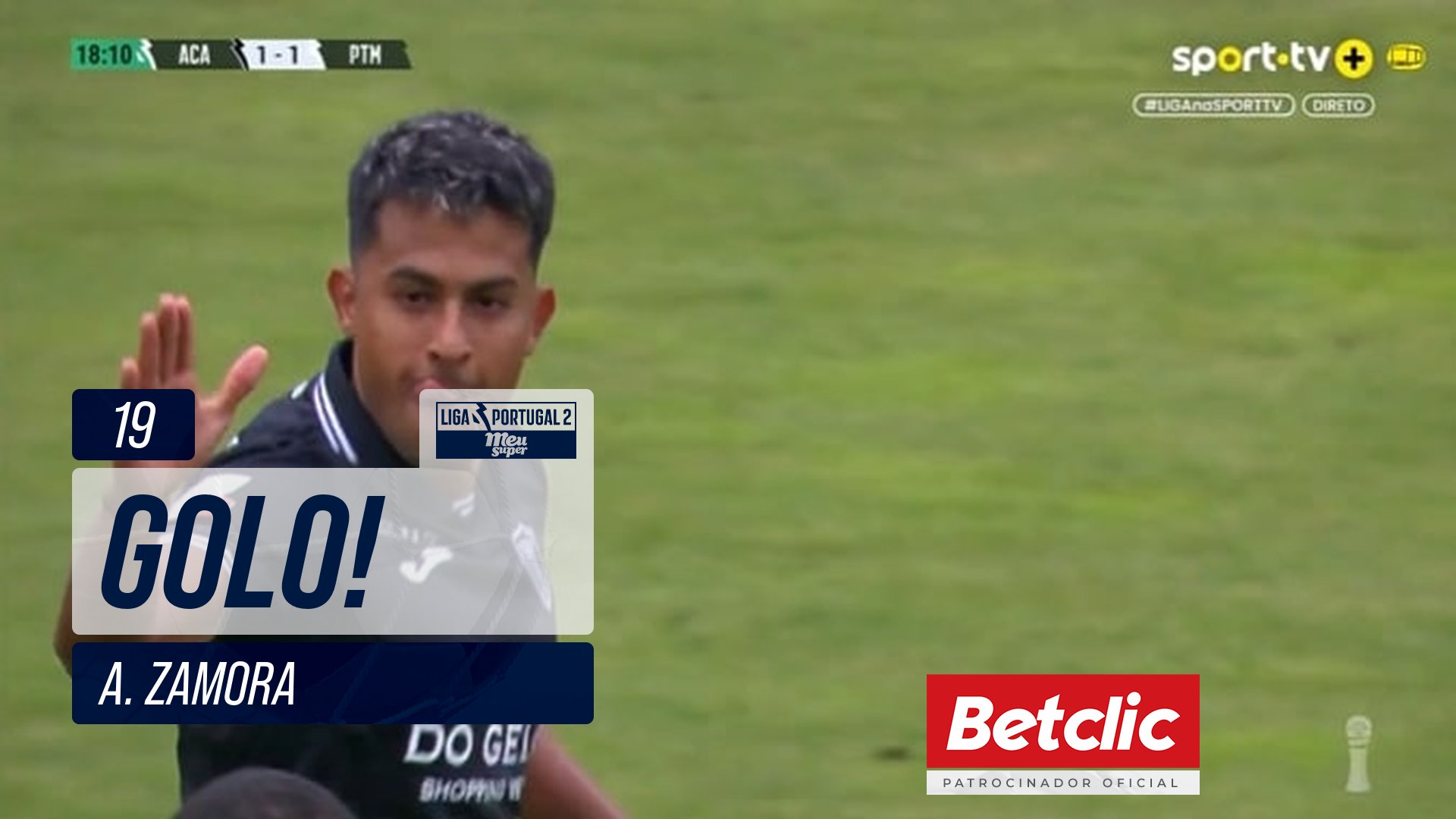 GOLO! Académico, A. Zamora aos 19', Académico 1-1 Portimonense