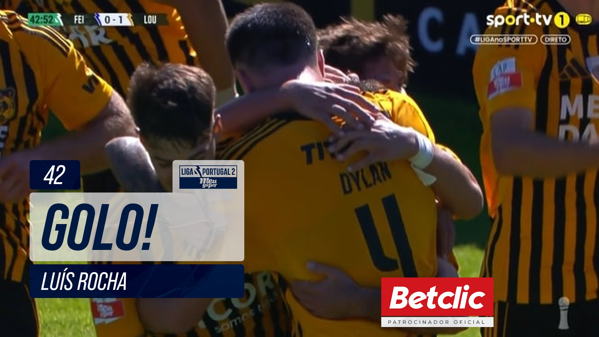 GOLO! Lourosa FC, Luís Rocha aos 42', Feirense 0-1 Lourosa FC