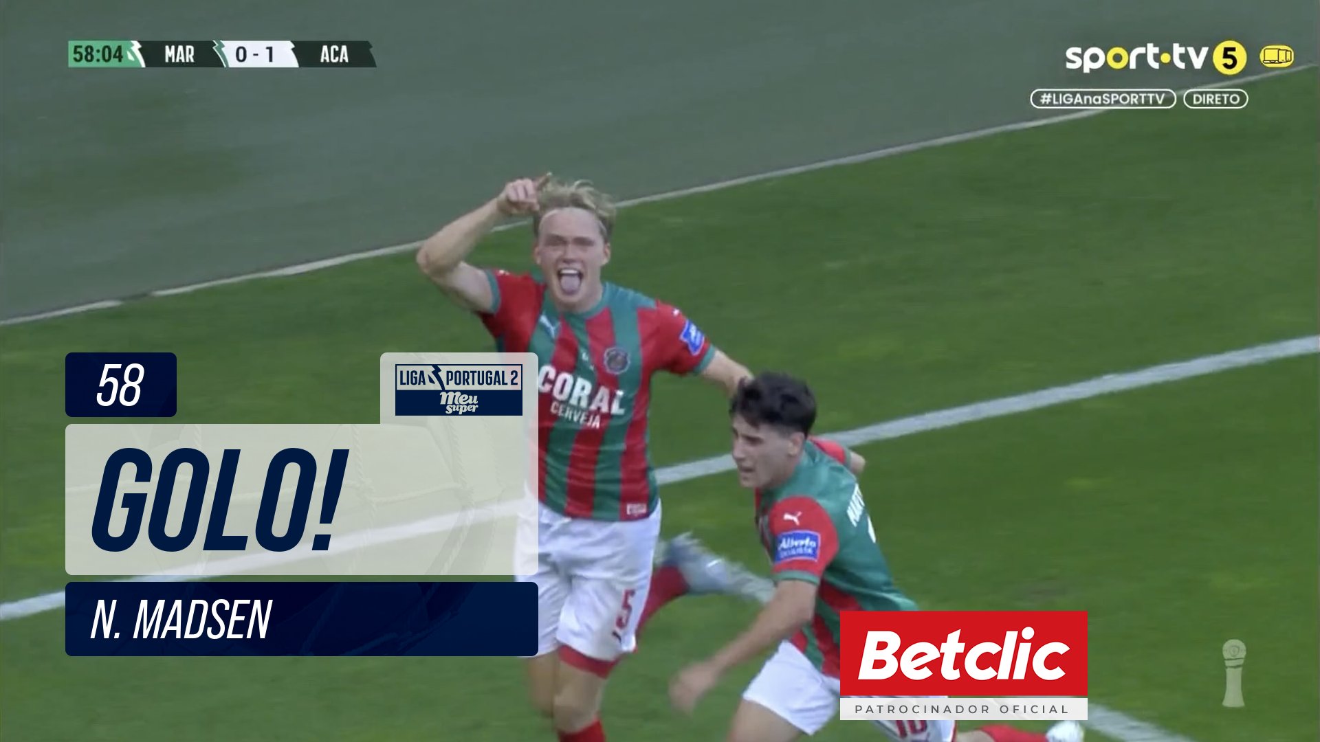 GOLO! Marítimo, N. Madsen aos 58', Marítimo 1-1 Académico