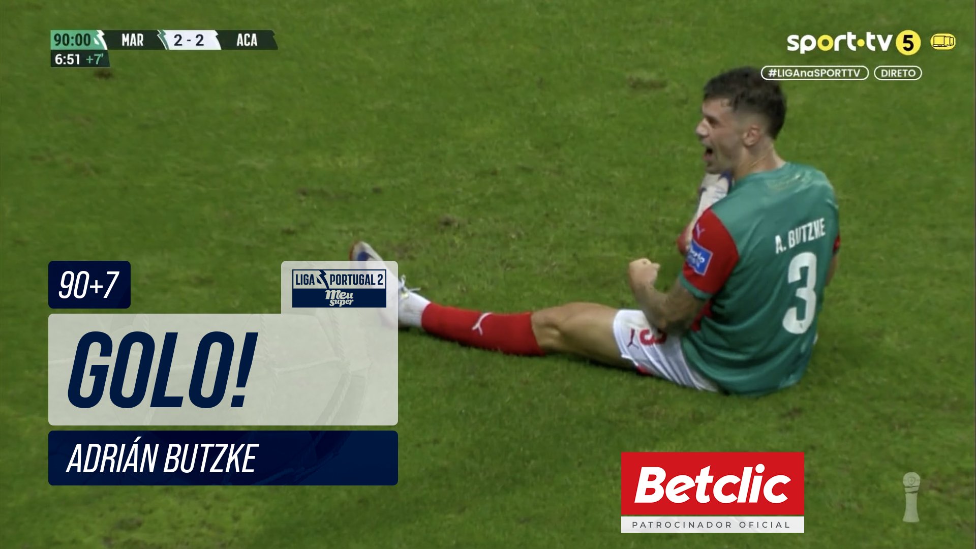 GOLO! Marítimo, Adrián Butzke aos 90'+7', Marítimo 2-2 Académico