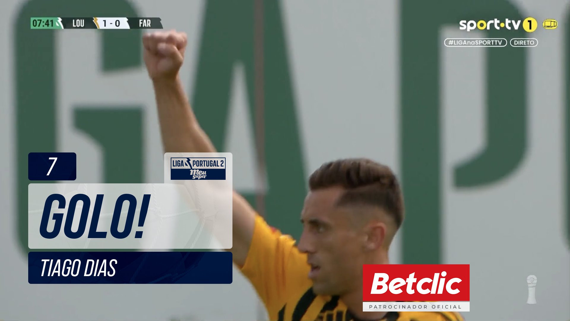 GOLO! Lourosa FC, Tiago Dias aos 7', Lourosa FC 1-0 Farense