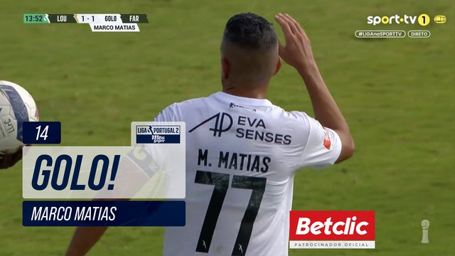 GOLO! Farense, Marco Matias aos 14', Lourosa FC 1-1 Farense