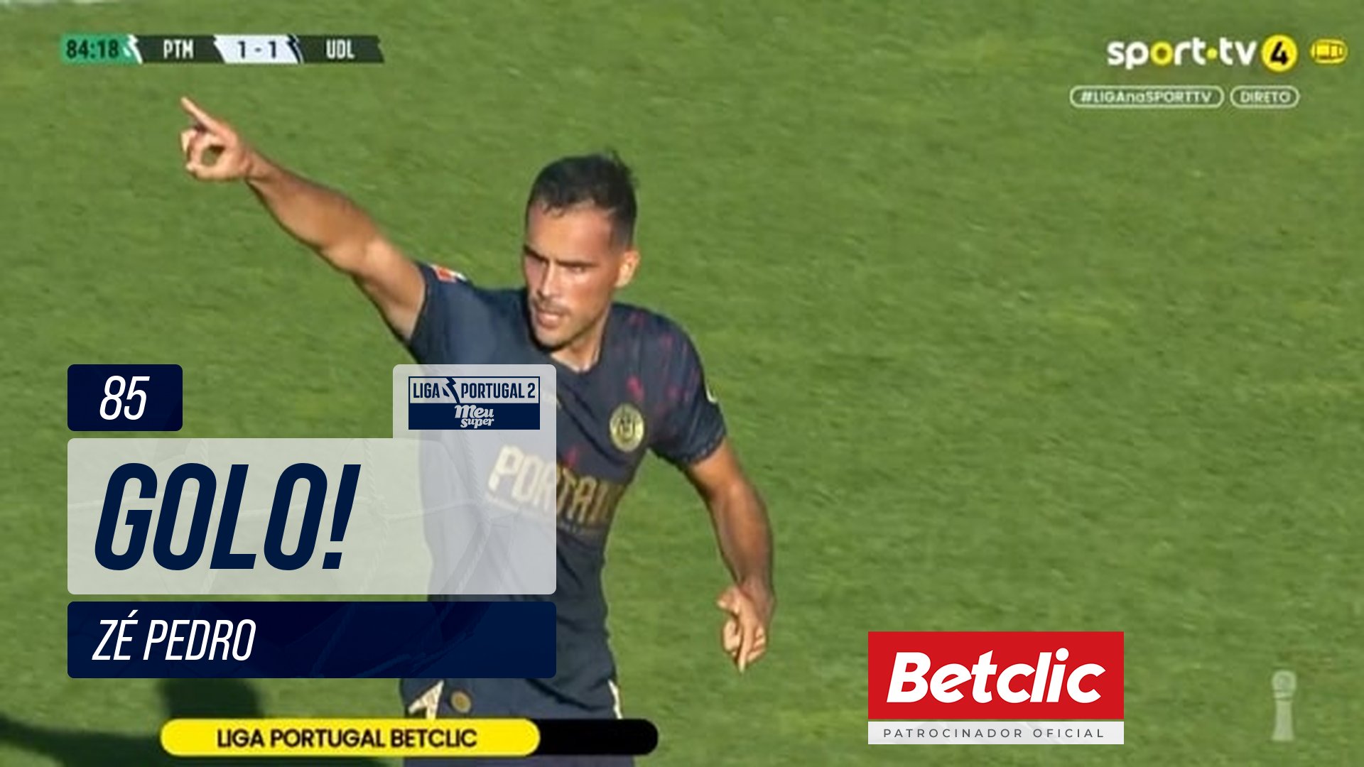 GOLO! U. Leiria, Zé Pedro aos 85', Portimonense 1-1 U. Leiria