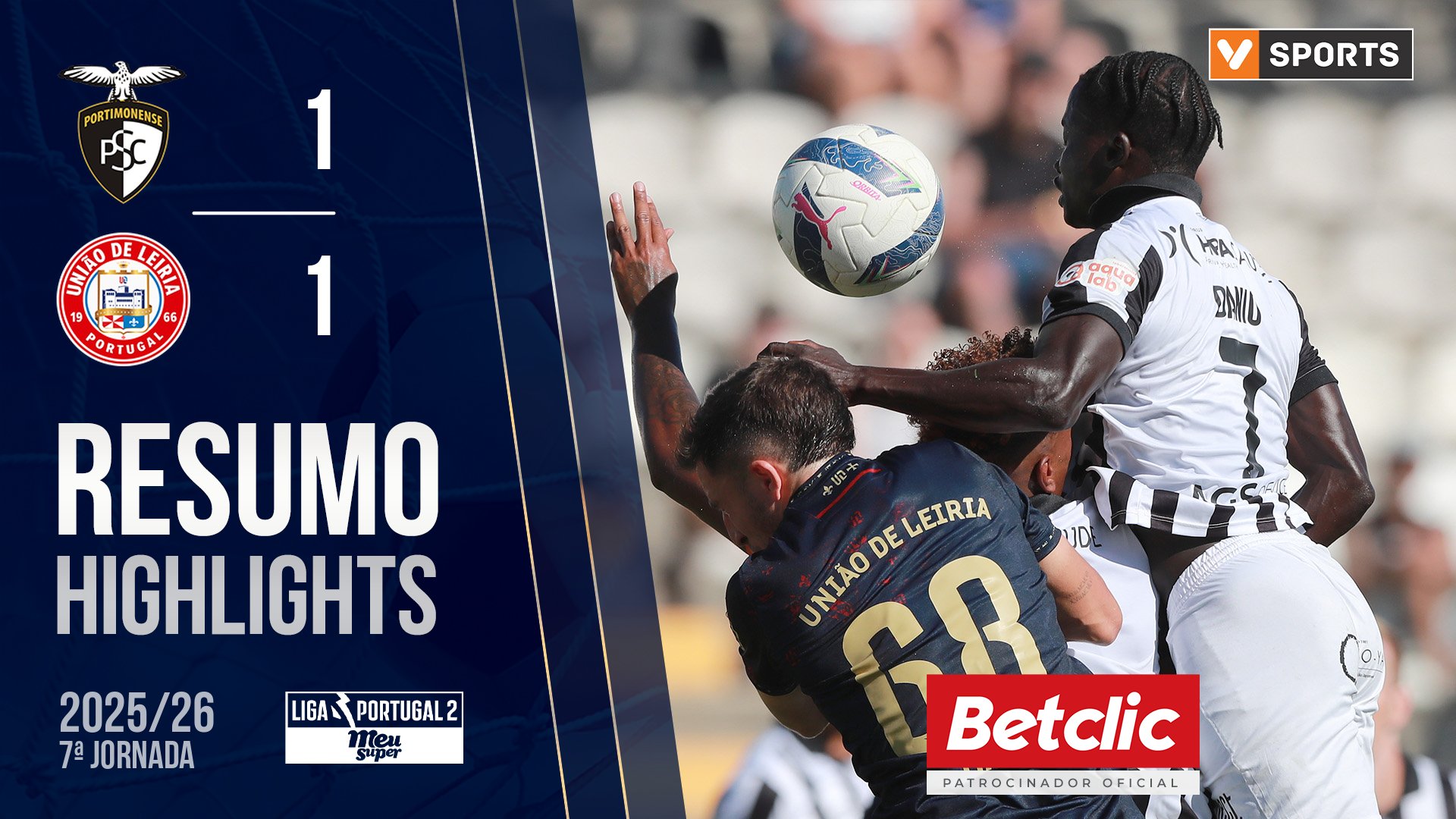 Liga Meu Super (7ª Jornada): Resumo Portimonense 1-1 U. Leiria