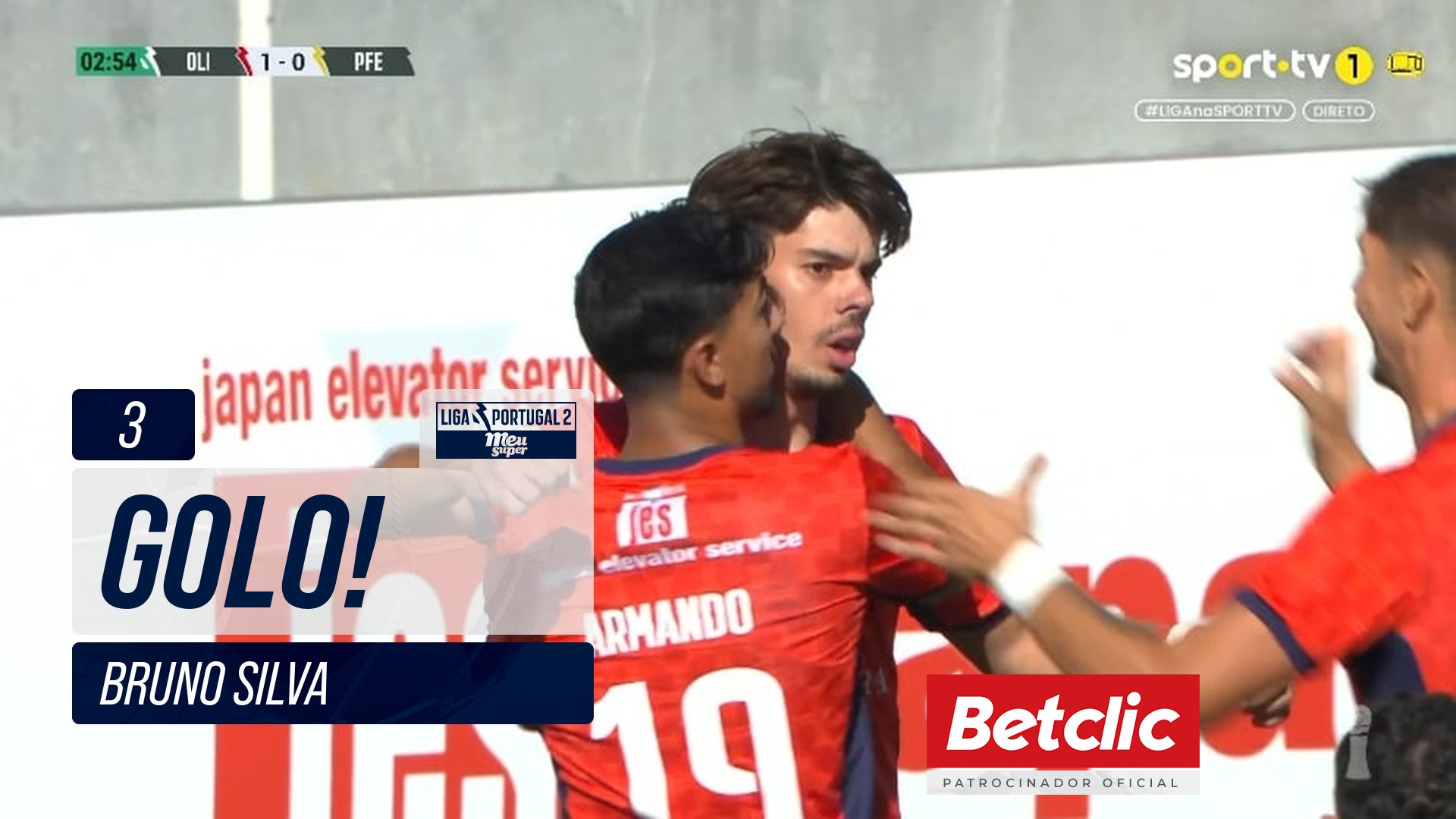 GOLO! Oliveirense, Bruno Silva aos 3', Oliveirense 1-0 P. Ferreira