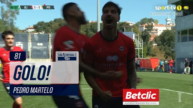 GOLO! Oliveirense, Pedro Martelo aos 81', Oliveirense 2-1 P. Ferreira