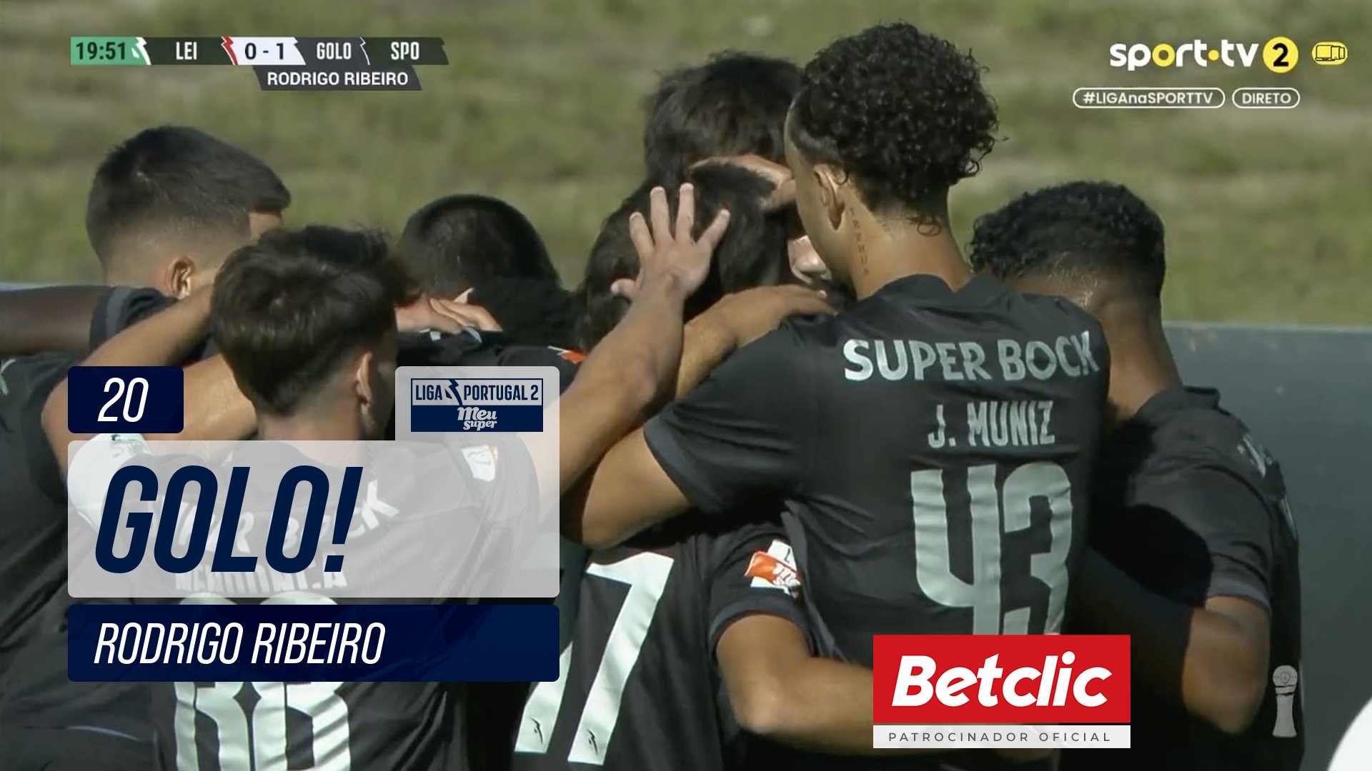 GOLO! Sporting CP B, Rodrigo Ribeiro aos 20', Leixões 0-1 Sporting CP B