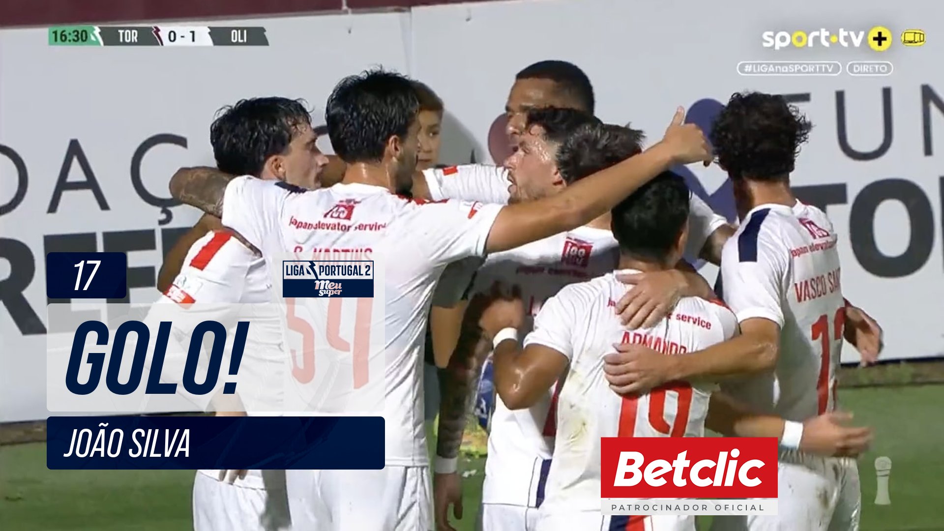 GOLO! Oliveirense, João Silva aos 17', Torreense 0-1 Oliveirense