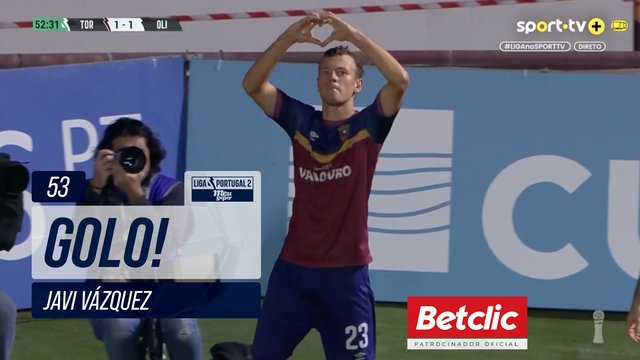 GOLO! Torreense, Javi Vázquez aos 53', Torreense 1-1 Oliveirense