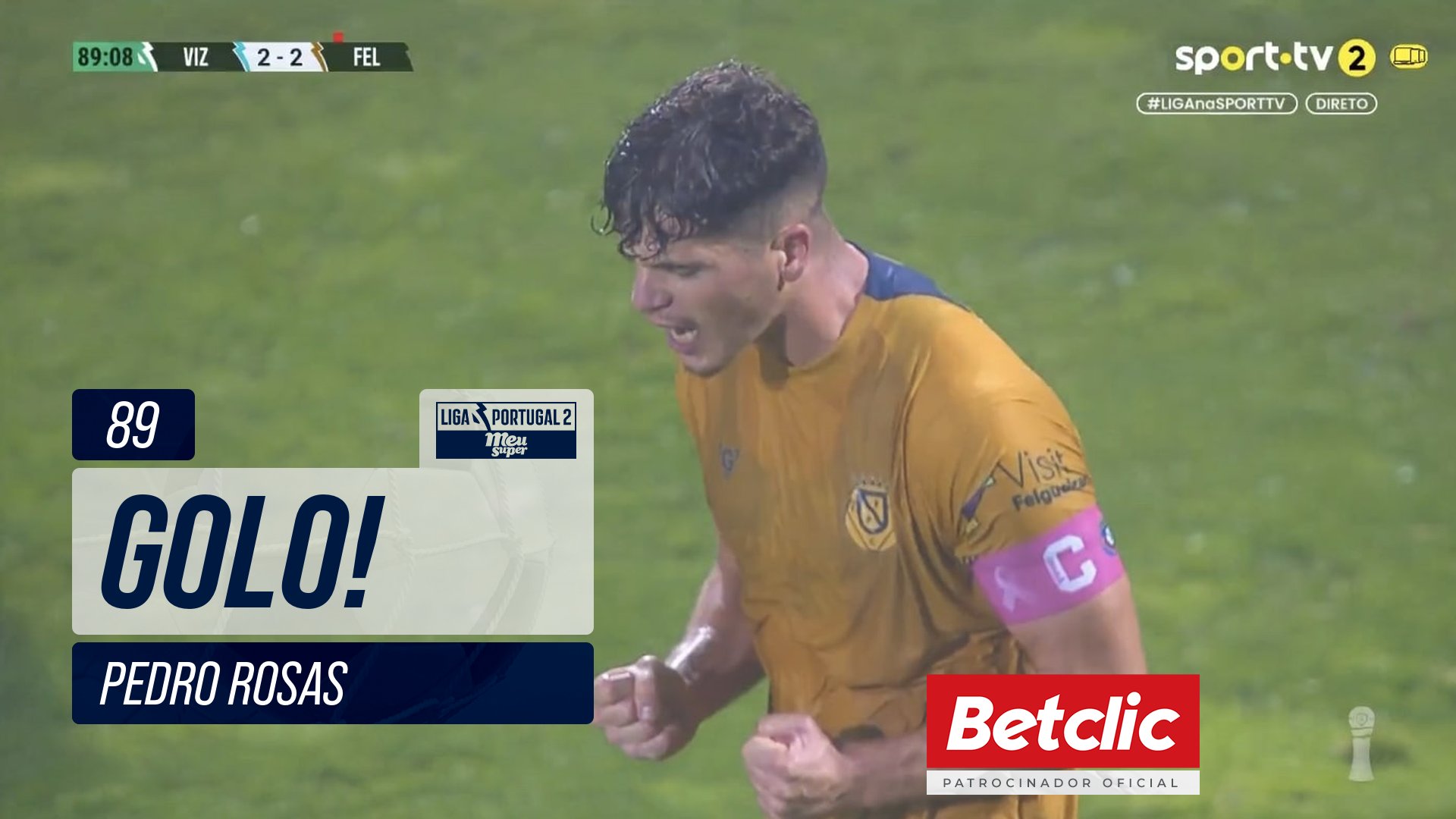 GOLO! Felgueiras, Pedro Rosas aos 89', Vizela 2-2 Felgueiras