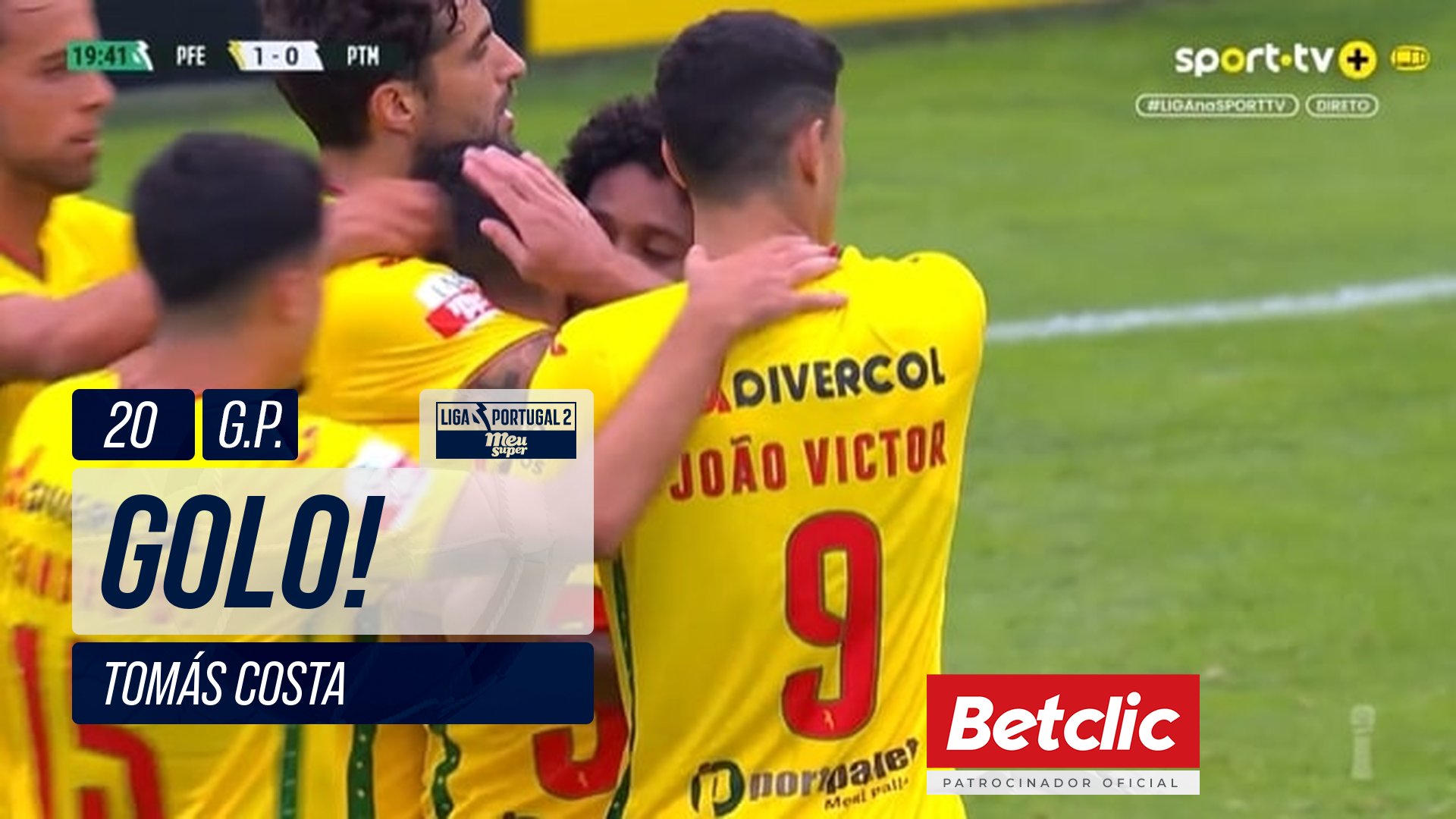 GOLO! P. Ferreira, Tomás Costa aos 20', P. Ferreira 1-0 Portimonense