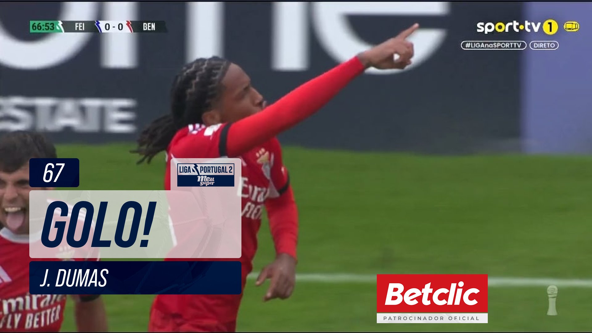 GOLO! Benfica B, J. Dumas aos 67', Feirense 0-1 Benfica B