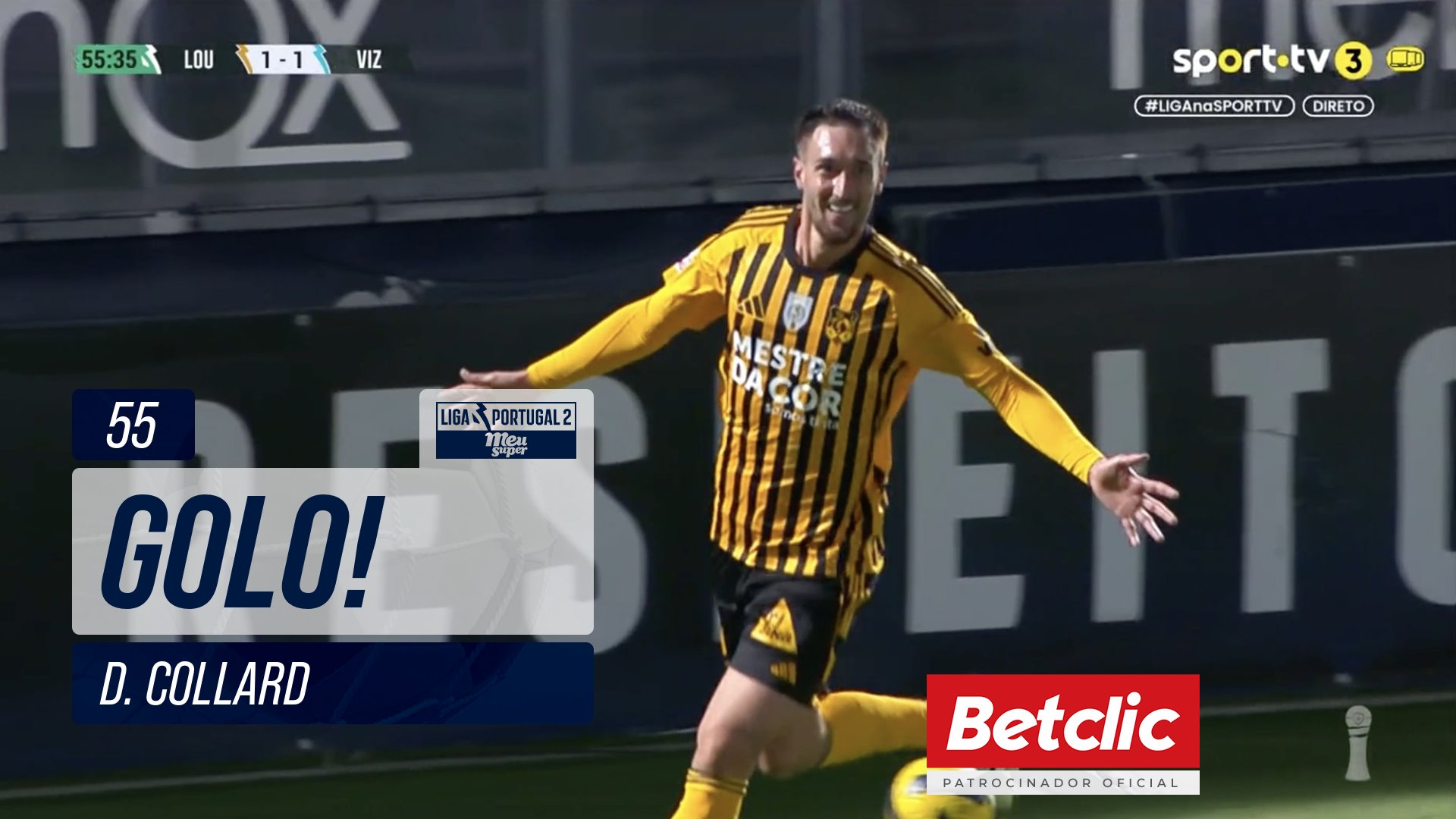 GOLO! Lourosa FC, D. Collard aos 55', Lourosa FC 1-1 Vizela