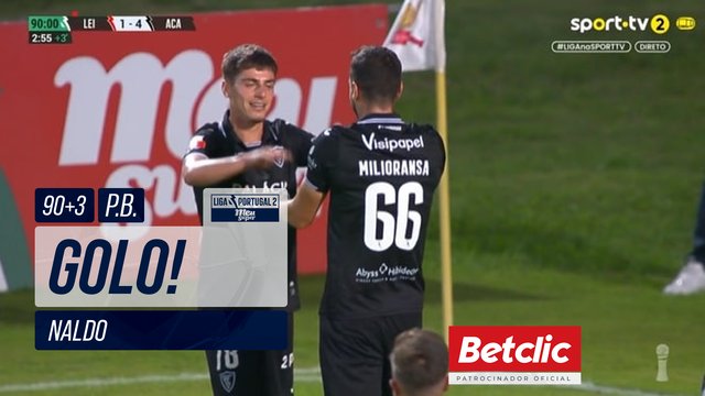 GOLO! Académico, Naldo (p.b.) aos 90'+3', Leixões 1-5 Académico