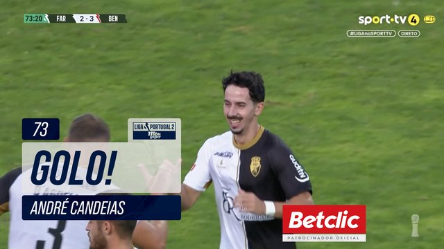 GOLO! Farense, André Candeias aos 73', Farense 2-3 Benfica B