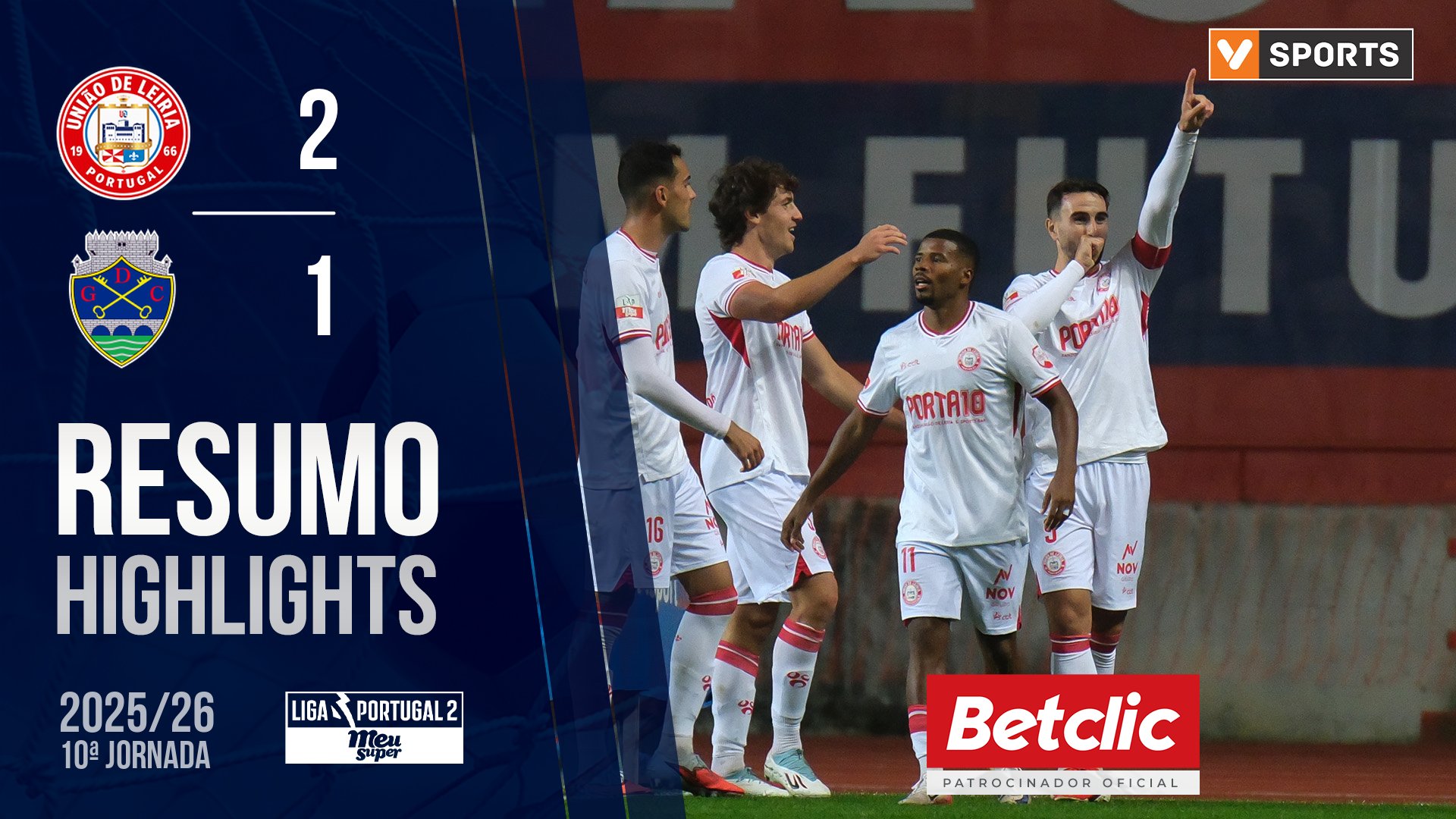Liga Meu Super (10ª Jornada): Resumo U. Leiria 2-1 Chaves