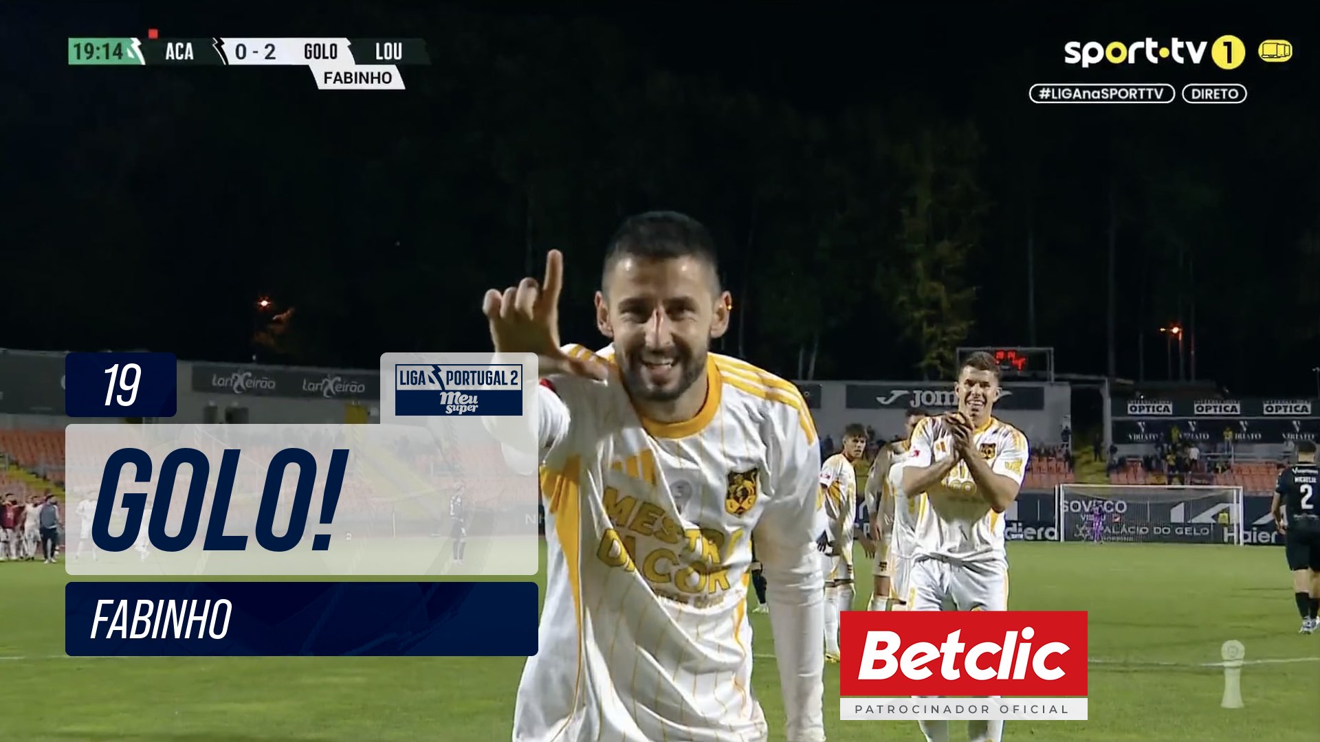 GOLO! Lourosa FC, Fabinho aos 19', Académico 0-2 Lourosa FC