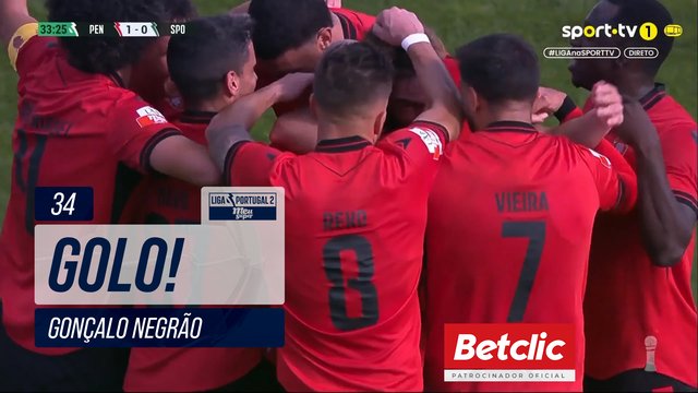 GOLO! Penafiel, Gonçalo Negrão aos 34', Penafiel 1-0 Sporting CP B