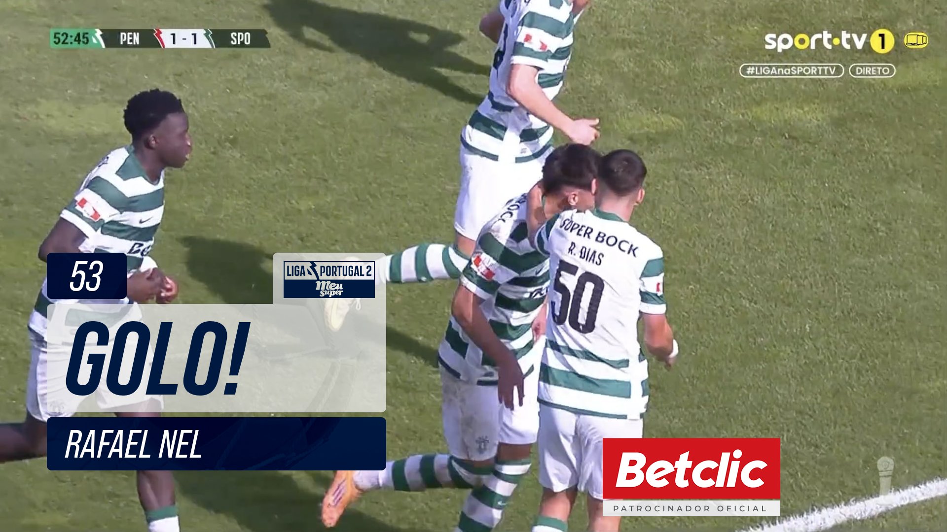 GOLO! Sporting CP B, Rafael Nel aos 53', Penafiel 1-1 Sporting CP B