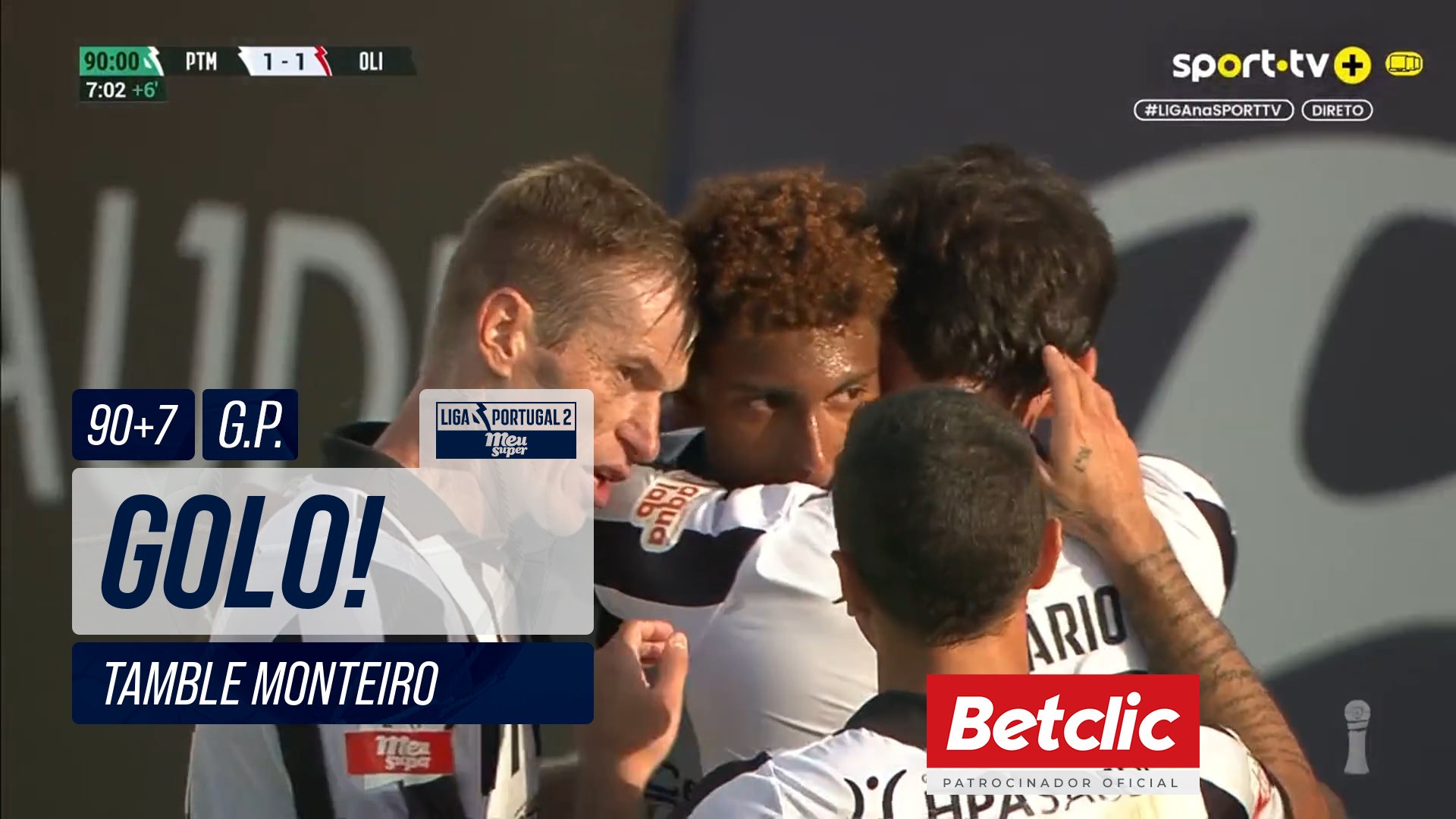 GOLO! Portimonense, Tamble Monteiro aos 90'+7', Portimonense 1-1 Oliveirense