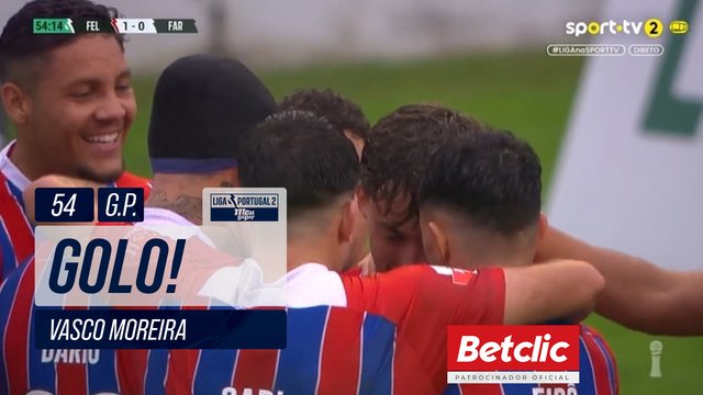 GOLO! Felgueiras, Vasco Moreira aos 54', Felgueiras 1-0 Farense
